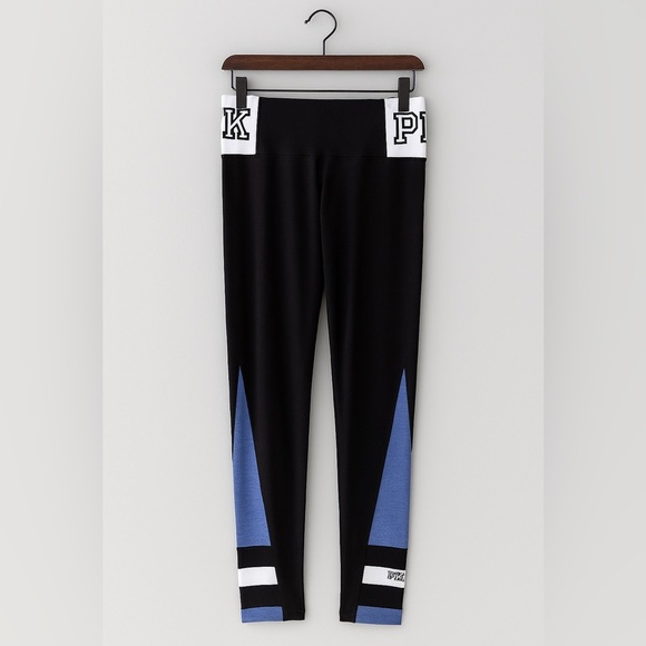 Victoria’s Secret Pink Size XS Black & Gray Color Block Yoga Pants - Picture 1 of 4